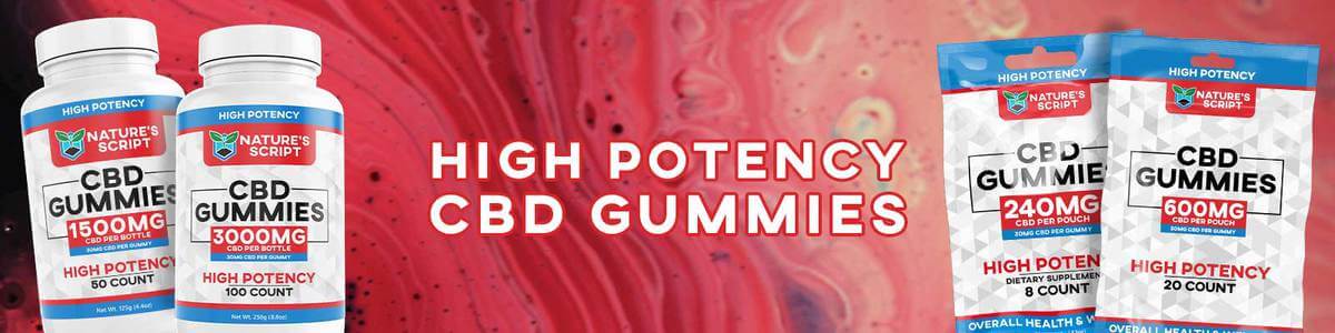 High Potency CBD Gummies Banner